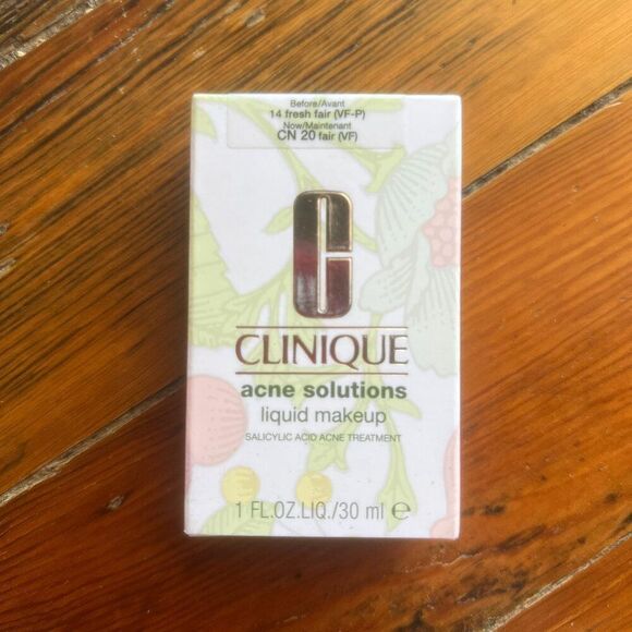 NEW Clinique Acne Solutions Liquid Makeup 14 Fresh Fair CN 20 Fair Foundation - Picture 1 of 6